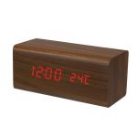 VELLEMAN Relógio C/ Calendário e Temperatura (madeira) - WC233