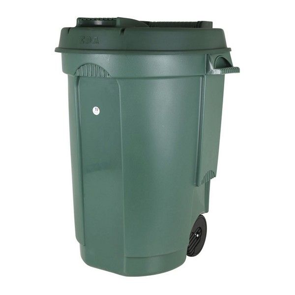 Caixote do Lixo com Rodas 110 L Verde - S2203870
