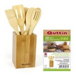 Quttin Conjunto de Utensílios para Cozinha Bambu (5 Pcs)