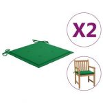 Almofadões para Cadeiras de Jardim 2 Peças 50x50x3 cm Verde - 47598