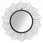 Espelho de Parede Raios de Sol 80 cm Preto - 245924