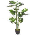 Planta Costela-de-adão Artificial com Vaso 100 cm Verde - 280182