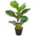 Planta Figo Folhas de Violino Artificial com Vaso 45 cm Verde - 280171