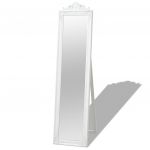 Espelho de Pé Estilo Barroco 160x40 cm Branco - 243691