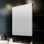 Espelho Casa Banho com Luzes led, Instalação Parede, 100 x 60 cm - 240512