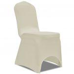 Capa Extensível para Cadeira 100 Peças Creme - 274768