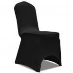 Capa Extensível para Cadeira 100 Peças Preto - 274766