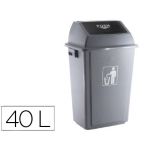 Q-Connect Contentores de Lixo com Tampa de Balanço 40 litros - 75174