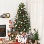 Homcom Árvore de Natal Artificial de 1,5 m de Base Dobrável para Decoração de Natal Verde