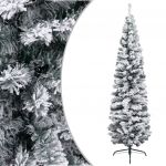 Árvore de Natal Artificial Fina com Neve 240 cm Pvc Verde - 320956
