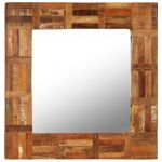 Espelho de Parede em Madeira Recuperada Maciça 60x60 cm - 246417