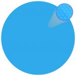 Cobertura de Piscina Redonda 488 cm Pe Azul - 90673