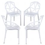 Conjunto 4 Cadeiras Omega Branco