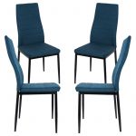 Conjunto 4 Cadeiras Lauter Tecido Verde-azulado