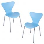 Conjunto 2 Cadeiras Jacop Azul Claro