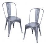 Conjunto 2 Cadeiras Torix Cinza Metalizado