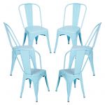 Conjunto 6 Cadeiras Torix Azul Céu