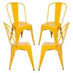 Conjunto 4 Cadeiras Torix Amarelo