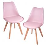 Conjunto 2 Cadeiras Synk Basic Rosa