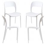 Conjunto 4 Cadeiras de Jardim Inis Branco