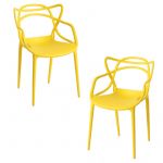 Conjunto 2 Cadeiras de Jardim Korme Amarelo