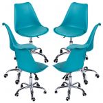 Conjunto 6 Cadeiras Neo Verde-azulado