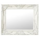 Espelho de Parede Estilo Barroco 50x40 cm Branco - 320308