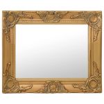Espelho de Parede Estilo Barroco 50x40 cm Dourado - 320309