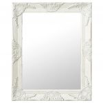 Espelho de Parede Estilo Barroco 50x60 cm Branco - 320316