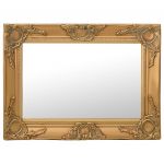 Espelho de Parede Estilo Barroco 60x40 cm Dourado - 320329