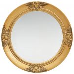 Espelho de Parede Estilo Barroco 50 cm Dourado - 320345
