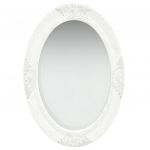 Espelho de Parede Estilo Barroco 50x70 cm Branco - 320352