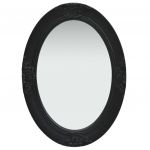 Espelho de Parede Estilo Barroco 50x70 cm Preto - 320355