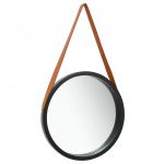 Espelho de Parede com Alça 50 cm Preto - 320367