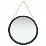 Espelho de Parede com Alça 60 cm Preto - 320371