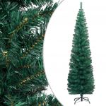 Árvore de Natal Artificial Fina com Suporte 180 cm Pvc Verde - 320950