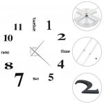Relógio de Parede 3D com Design Moderno 100 cm Xxl Preto - 50635
