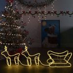 Decoração de Natal Renas e Trenó de Exterior 576 Luzes LED - 51257