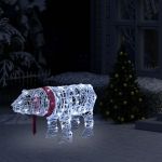 Decoração de Natal Urso com 45 Luzes LED 71x20x38 cm Acrílico - 51008