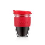 Bodum JOYCUP Travel Mug Copo de parede dupla, 0.25 l, plástico, Vermelho