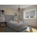 Ideia Home Design Cama Doris (Cinza)(190x90 cm) 110 x 110 x 205 cm