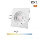EDM Downlight Led Recessed 5w 380 Lumen 4.000k Quadrad - EDM31633