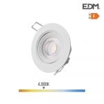 EDM Downlight De Teto Led 5w 4.000k Redondo Branco - EDM31631
