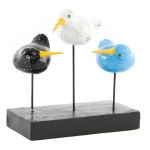 Dekodonia Figura Decorativa Madeira Metal Pássaros - S3008041