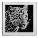 Pintura Cristal (2 x 50 x 50 cm) Leopardo - S3403597