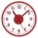 Relógio de Parede Autocolante Vermelho - S3400538