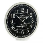 Gift Decor Relógio de Parede Branco Preto (3,5 x 60 x 60 cm) - S3602096