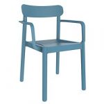 Resol Cadeira de Resina Elba Braços Azul - 81927741