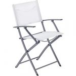 Naterial Cadeira de Metal Emys com Braços Branco - 81956396