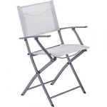 Naterial Cadeira de Metal Emys com Braços Cinza - 81956395